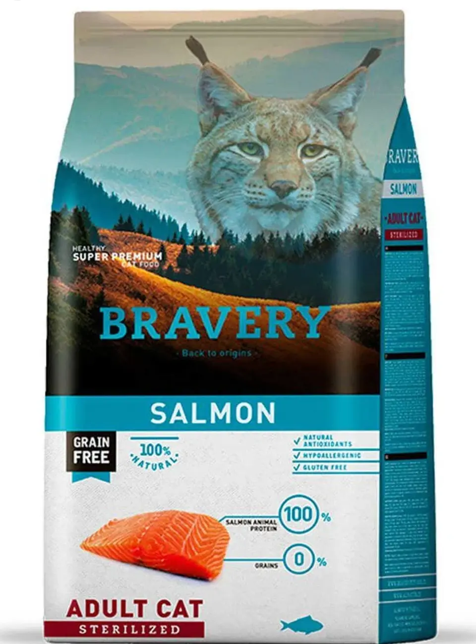 Bravery Adult Cat Sterilized Salmón 7kg 1