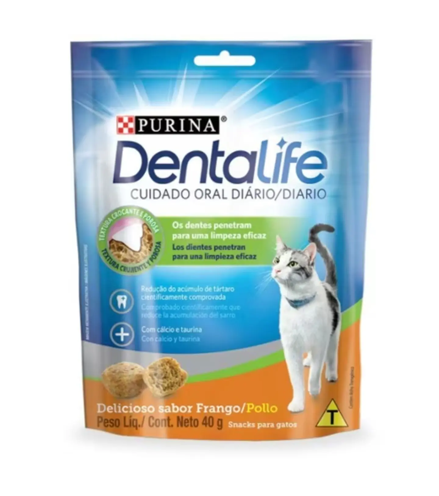 Purina Dentalife Cuidado Oral Diario para Gatos sabor a pollo en presentación de 40 g. 1