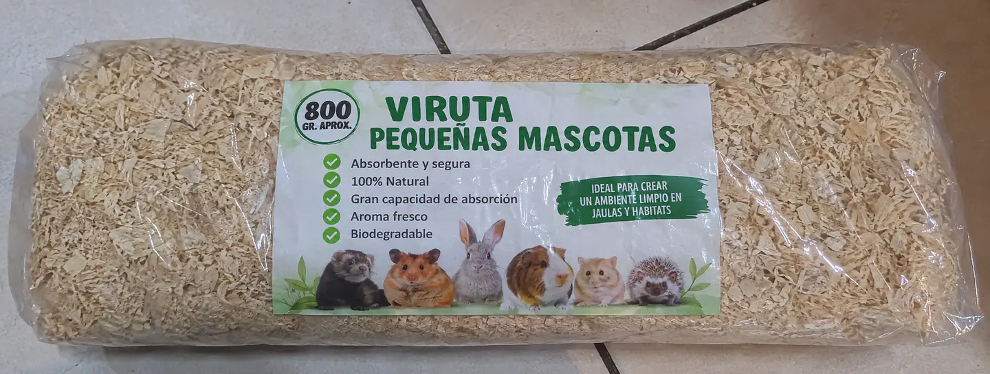 viruta para mascotas 800 gramos 1