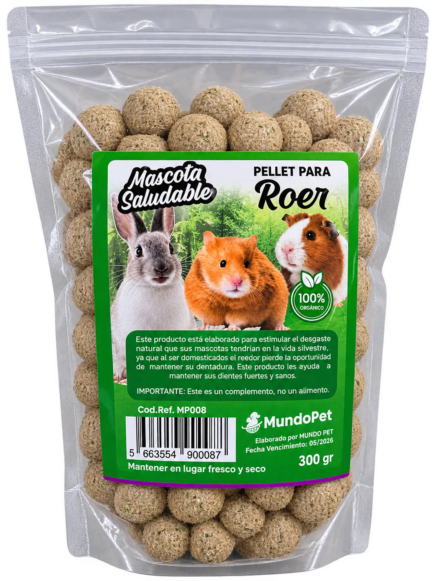 Pellet para roedor 300gr 1
