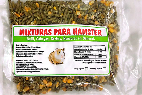 mixtura de alimento para hámster y otros roedores pequeños 