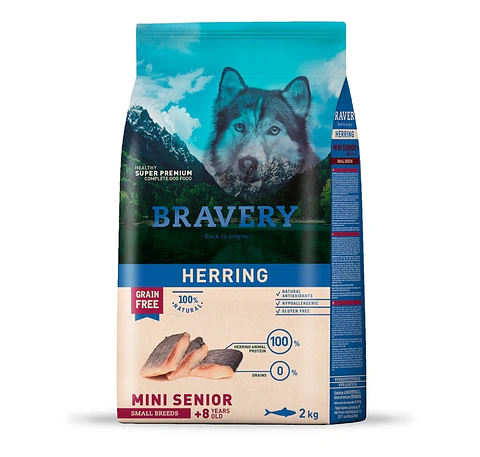 Bravery Herring Mini Senior Small Breeds de 2 kg