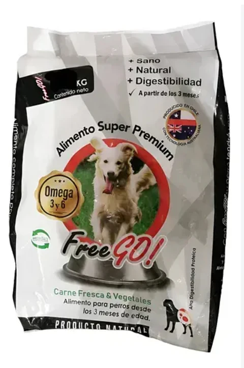 Free Go! Super Premium Carne Fresca & Vegetales 3 kg.