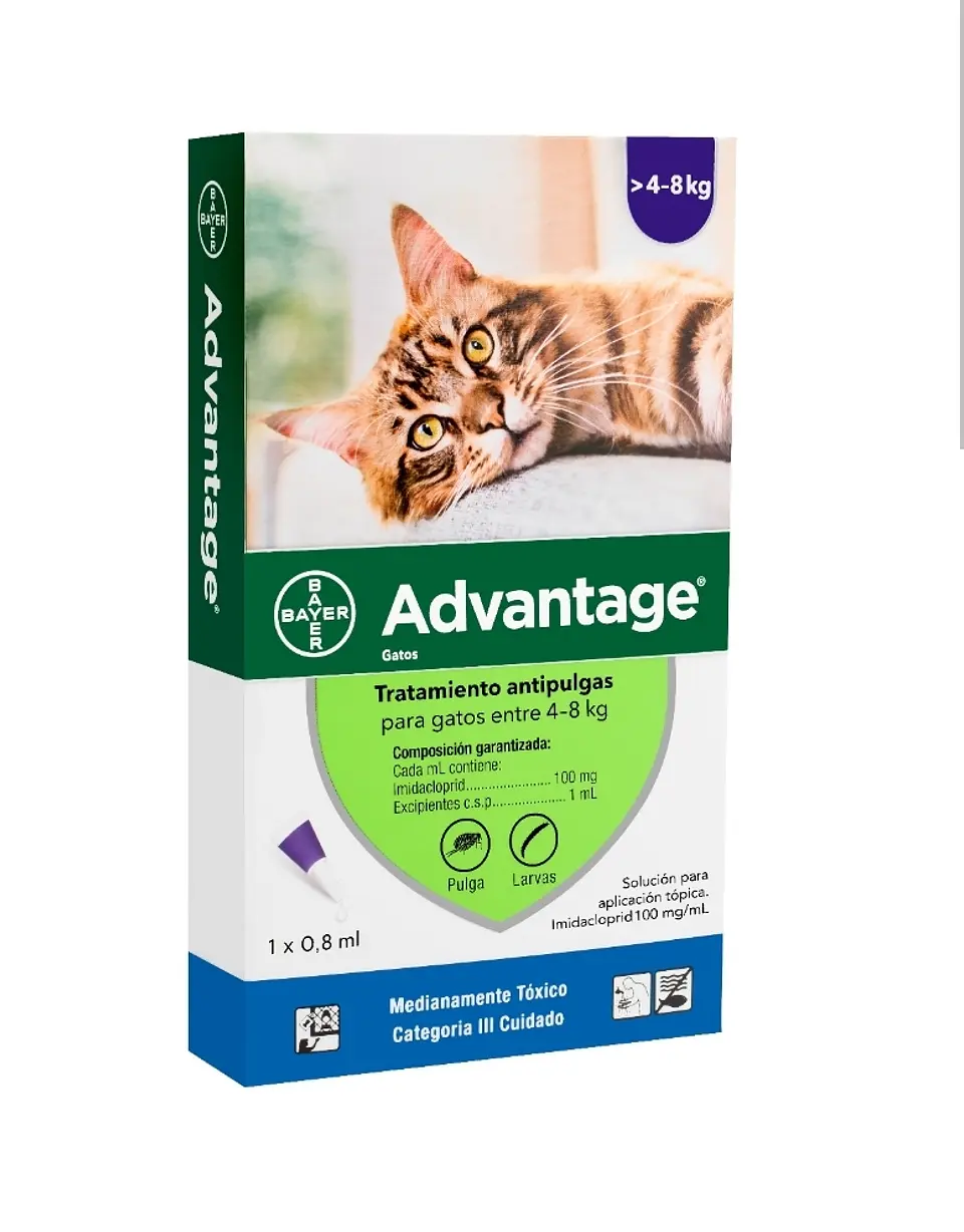 Advantage Antipulgas - Gatos 4-8kg 1