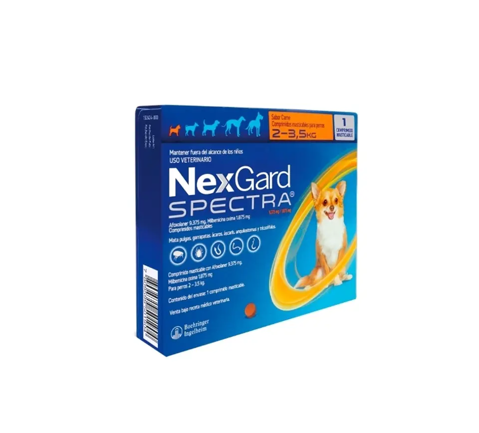 NexGard Spectra comprimido masticable de 2 a 3,5 kg. 1