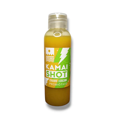 4 unidades Kamai shot probiótico mix jengibre/curcuma
