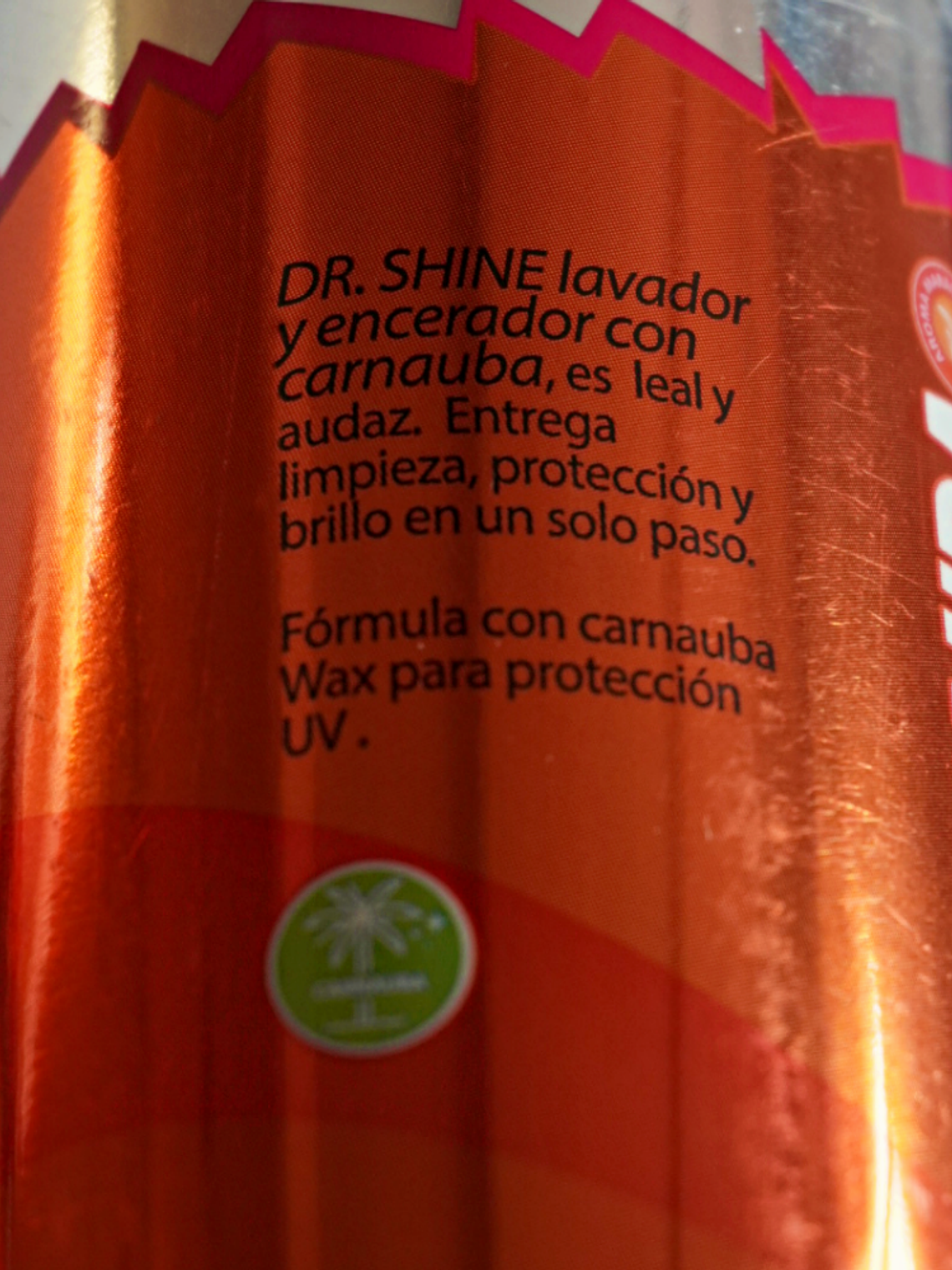 CARNAUBA WAX de Dr Shine (limpieza en seco y brillo premium) con cera 4
