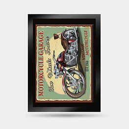 Letrero Vintage Motorcycle Garage