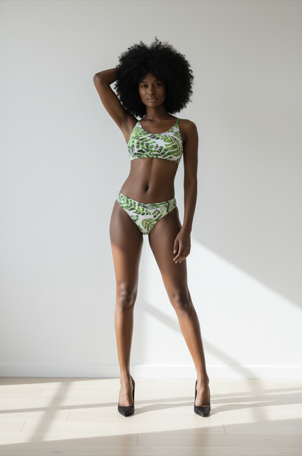 ZUNKINI BLANCO FLORES VERDES