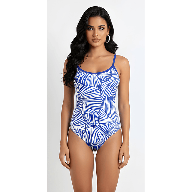 M50 BLANCO CON FLORES AZULES