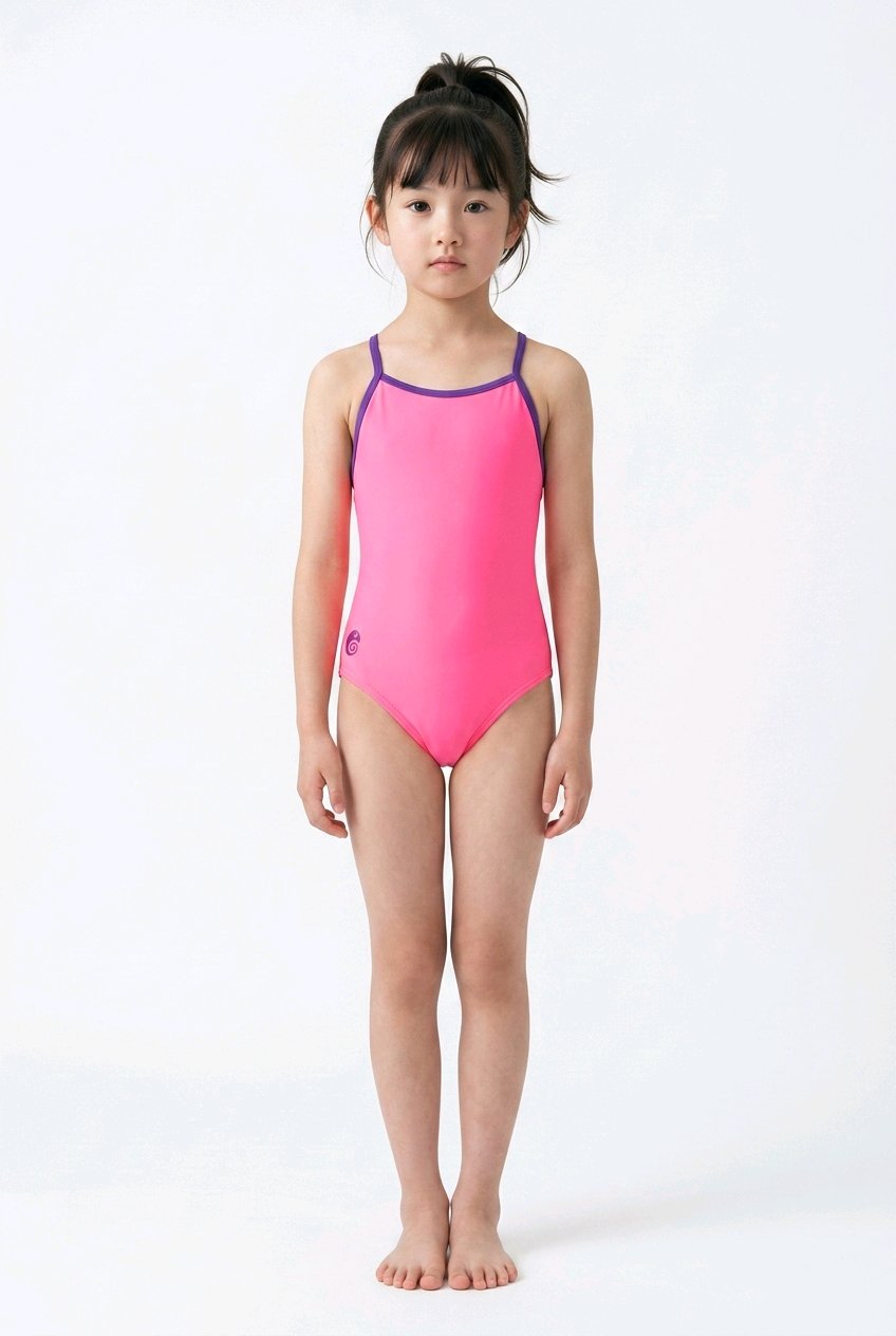 TRAJE DE BAÑO M50 FUCSIA FLUOR CON LILA