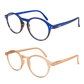 Pack 2 Lentes de Lectura Filtro Luz Azul y UV mod Papillon Azul/ Beige