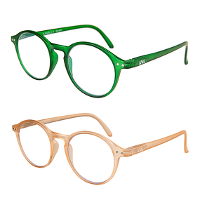 Pack 2 Lentes de Lectura Filtro Luz Azul y UV mod Papillon Verde/ Beige