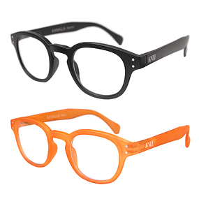 Pack 2 Lentes de Lectura Filtro Luz Azul y UV mod Folie Negro / Naranjo