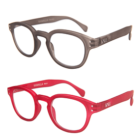 Pack 2 Lentes de Lectura Filtro Luz Azul y UV mod Folie Gris / Rojo