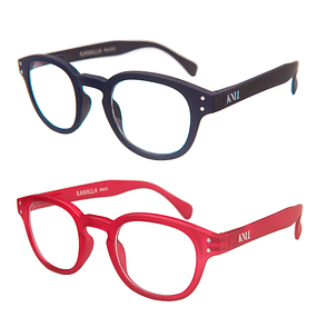 Pack 2 Lentes de Lectura Filtro Luz Azul y UV mod Folie Azul / Rojo