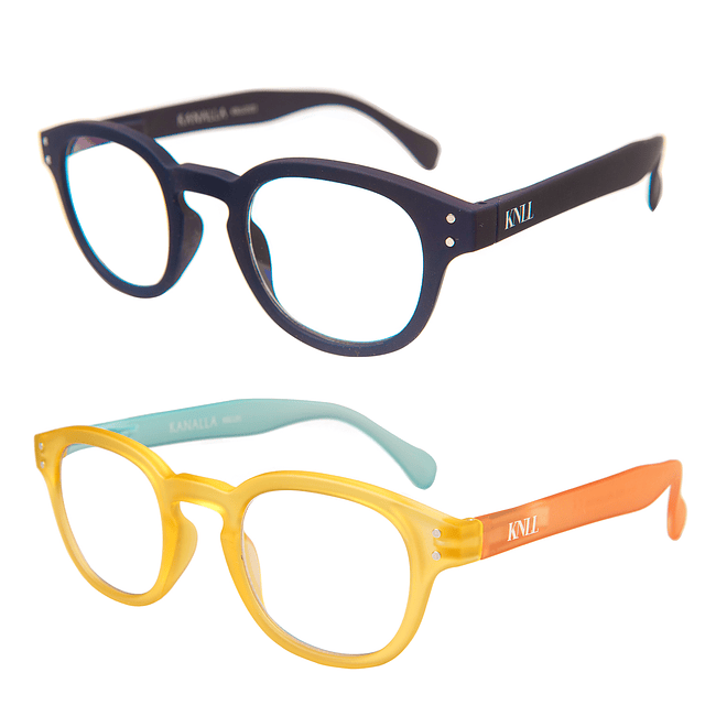 Pack 2 Lentes de Lectura Filtro Luz Azul y UV mod Folie Azul / Amarillo