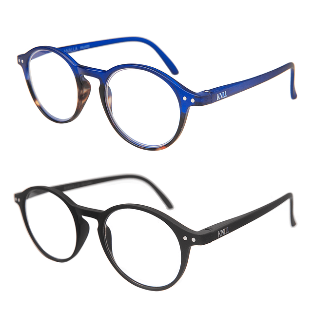 Pack 2 Lentes de Lectura Filtro Luz Azul y UV mod Papillon Azul / Negro