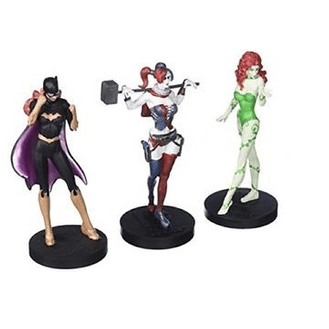 Amor Loco y Otras Historias + Figuras de Harley Quinn, Poison Ivy y Batgirl 