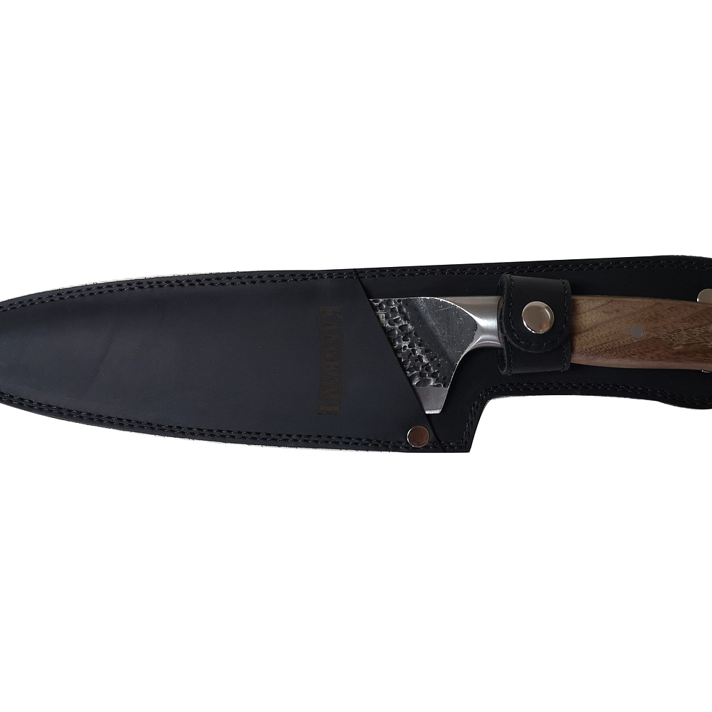 CUCHILLO 8" PARRILLERO CURACAVI C/FUNDA CUERO NEGRA GAUCHO