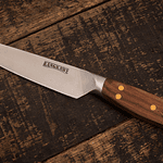 CUCHILLO 5" PELLAIFA CON FUNDA DE CUERO CAFÉ