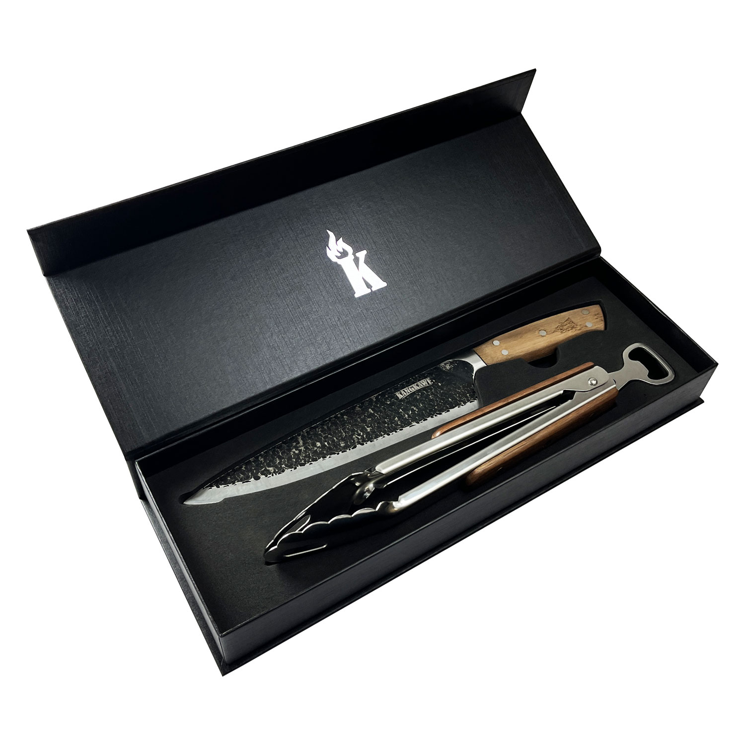 Set Parrillero Cuchillo Curacaví + Tenaza 10" Edición Limitada Black