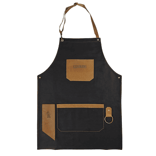 Pechera Parrillera De Jeans Con Cuero