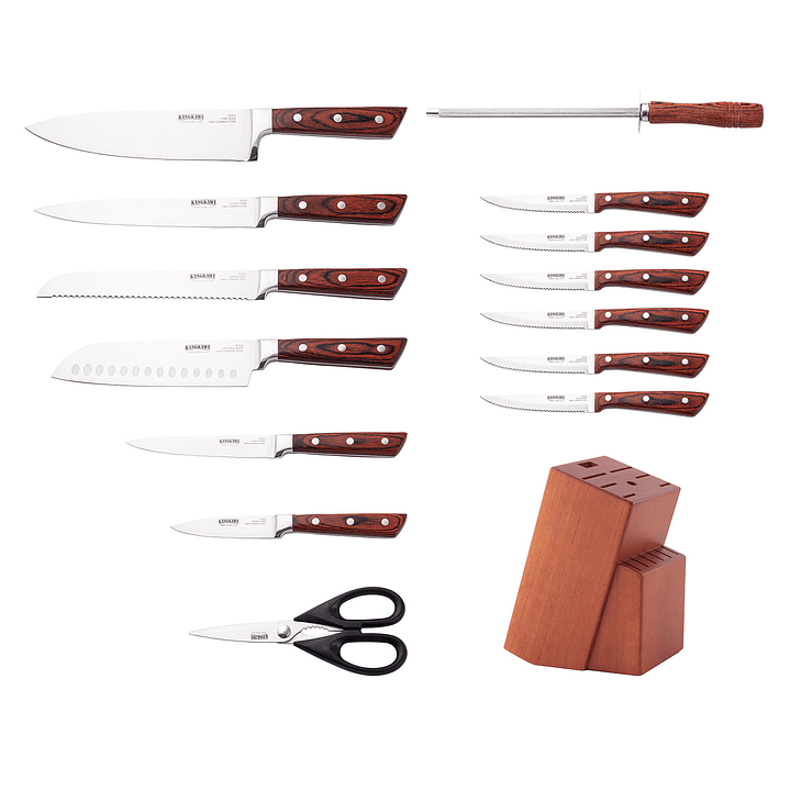 Taco De Cuchillos 14 Piezas Kangkawe Edición Limitada 3