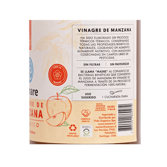 VINAGRE DE MANZANA ORGÀNICO (500 ml)