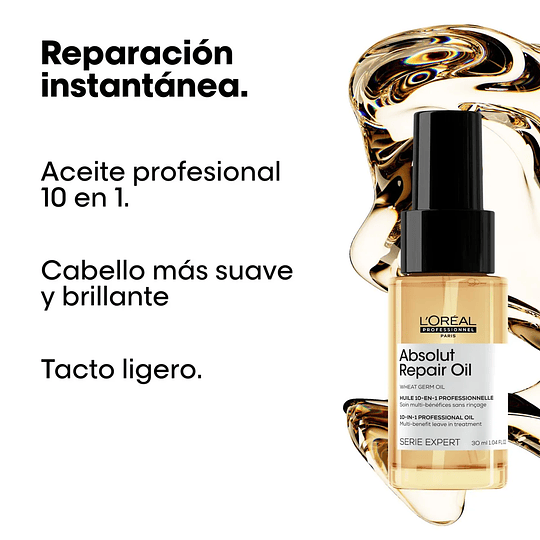 Mini Aceite 10 en 1 Reparación y Nutrición Absolut Repair 30 ml Loreal Professionnel