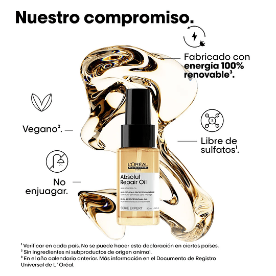 Mini Aceite 10 en 1 Reparación y Nutrición Absolut Repair 30 ml Loreal Professionnel