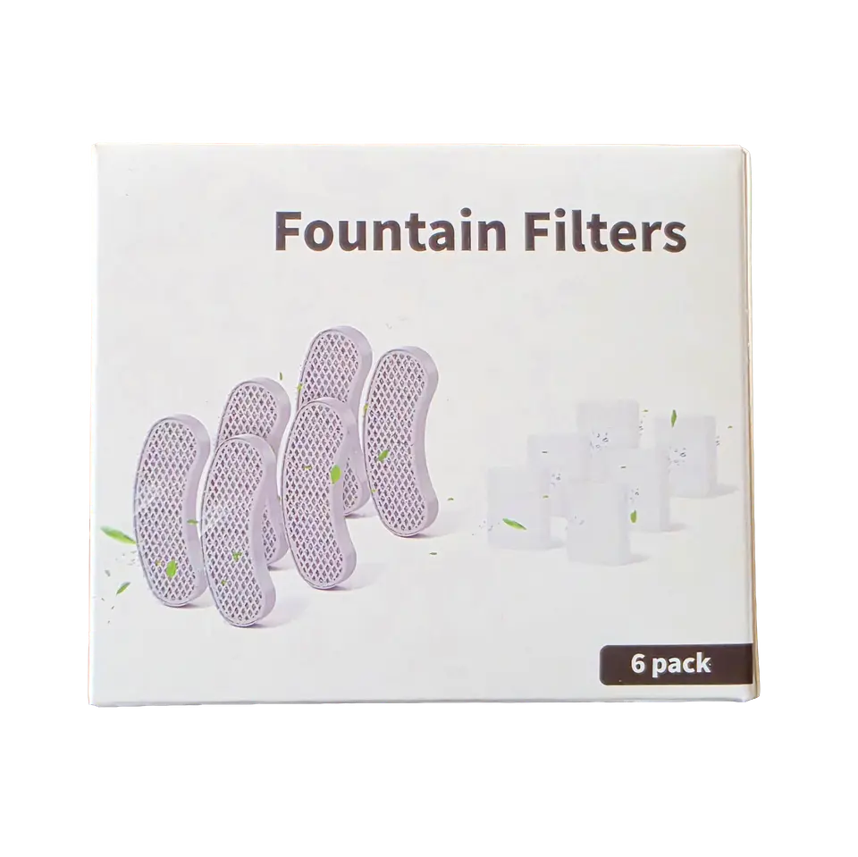 Pack de 6 filtros de purificación de 6 capas para fuente de agua inalámbrica 1