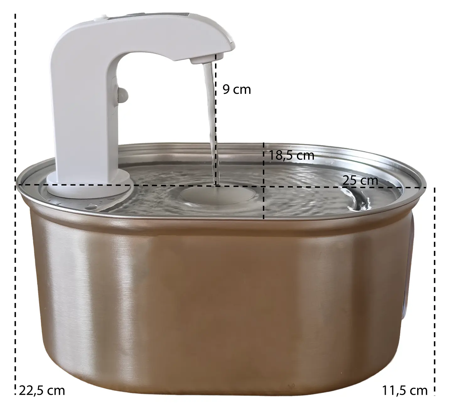 Bebedero Inalámbrico / Fuente de Agua inalámbrica para Gatos de acero inoxidable 3.2L  7