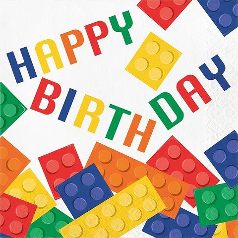 Guardanapos Lego – Aniversário