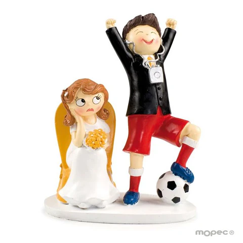 Figura para Bolo Noivo futbolista