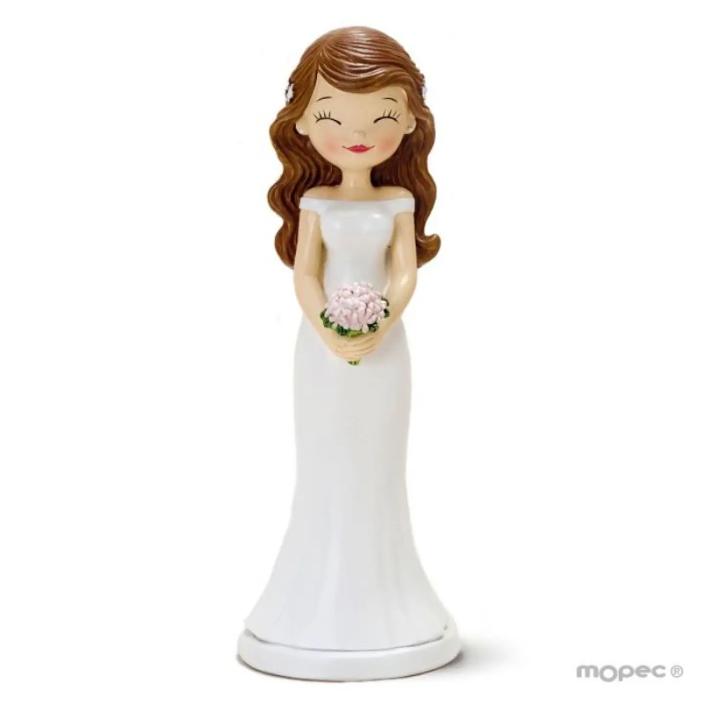 Figura para Bolo Noiva Olhos fechados 1