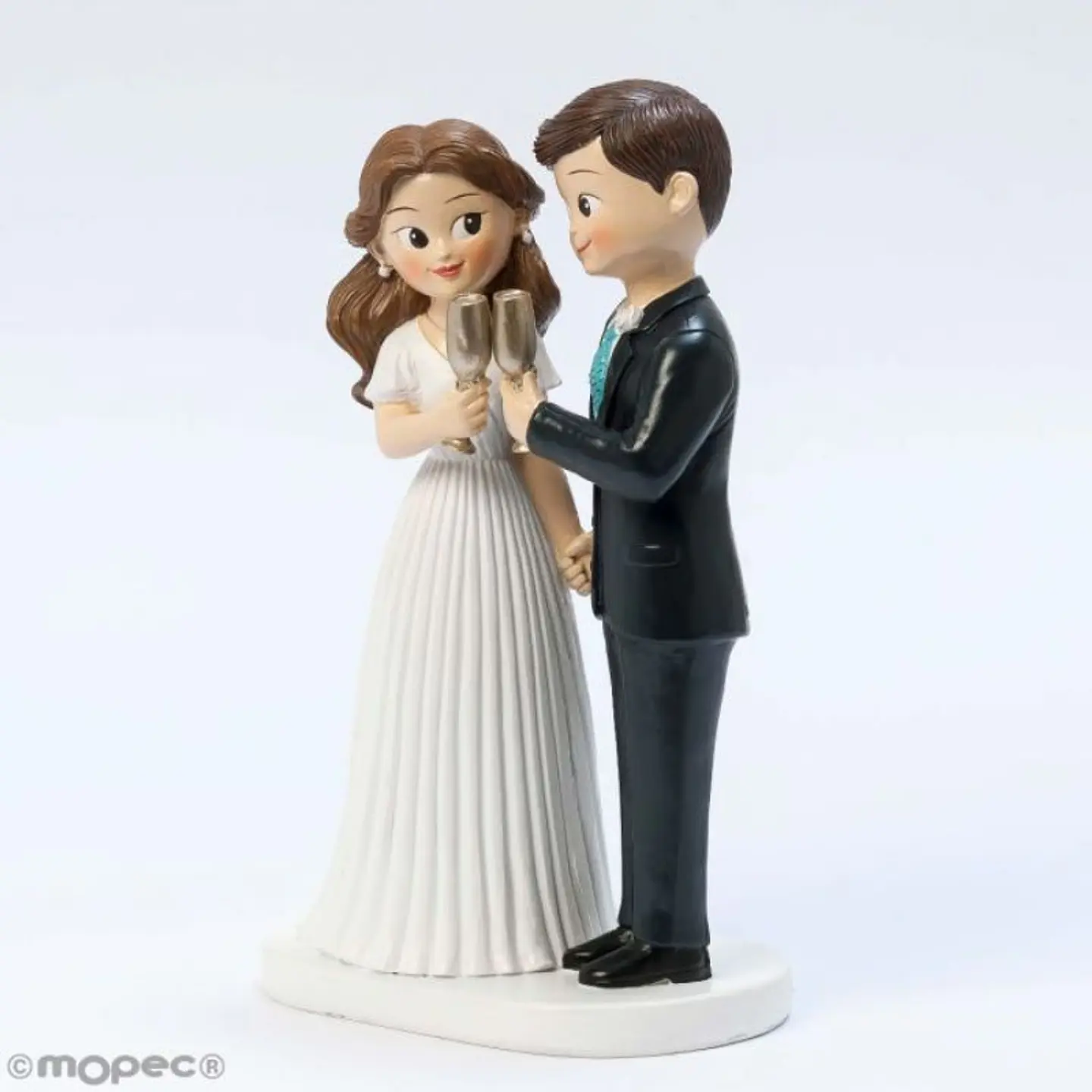 Figura para Bolo Brindis Noivo Moreno 1