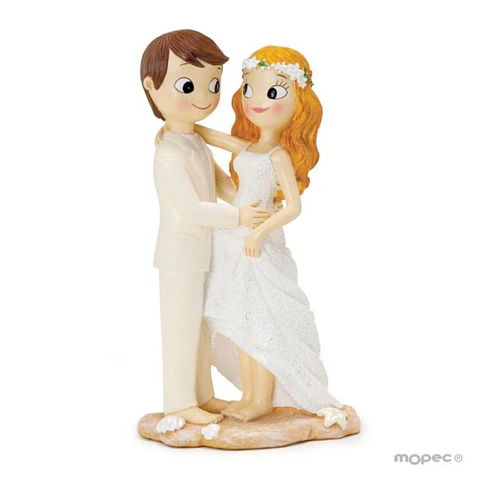 Figura para Bolo Noivos praia