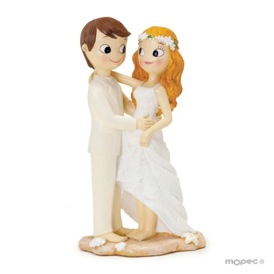 Figura para Bolo Noivos praia 1
