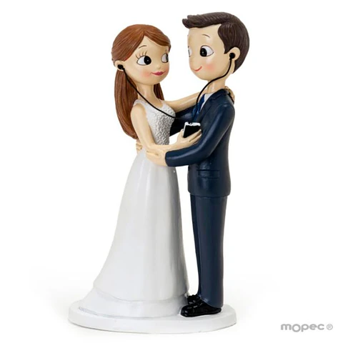 Figura para Bolo Noivos Phones