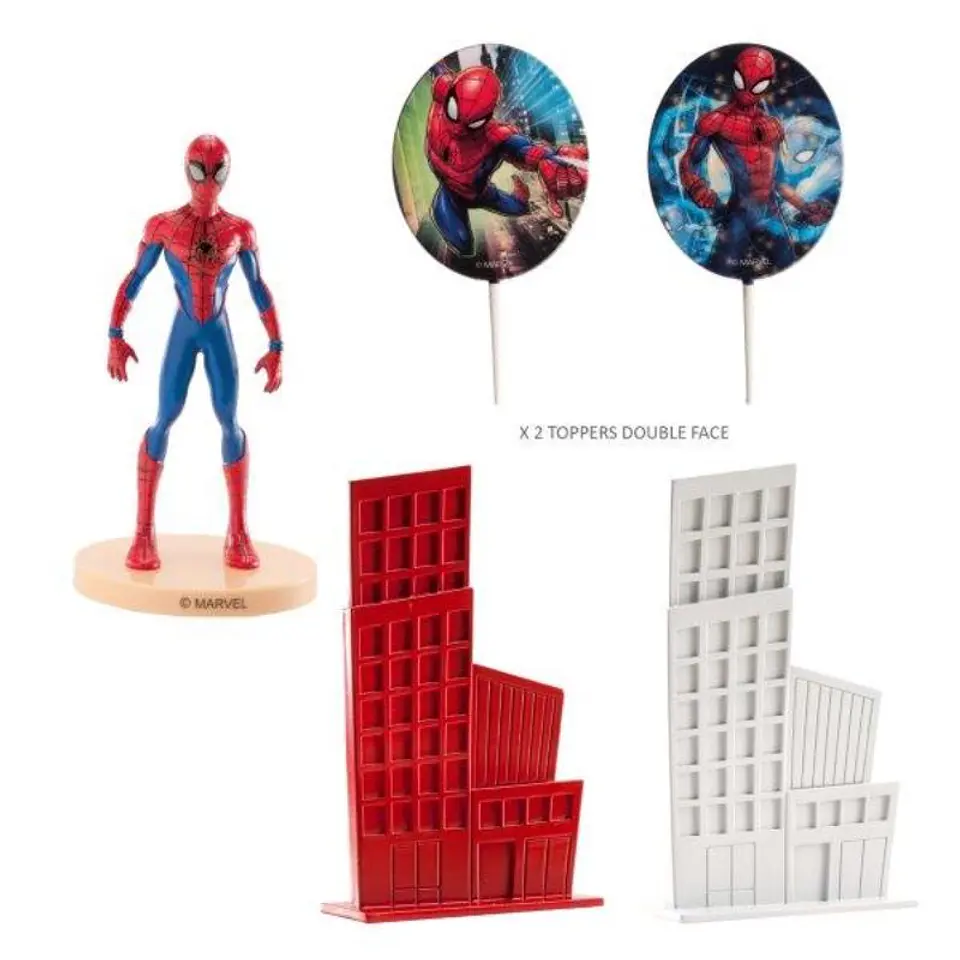 Kit para Bolos Spiderman com figura 1