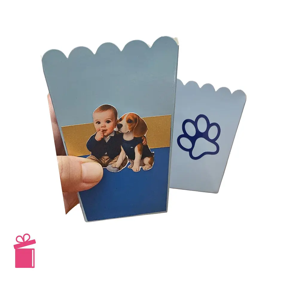 CAIXA PIPOCA PEQUENA. Tema personalizável 1
