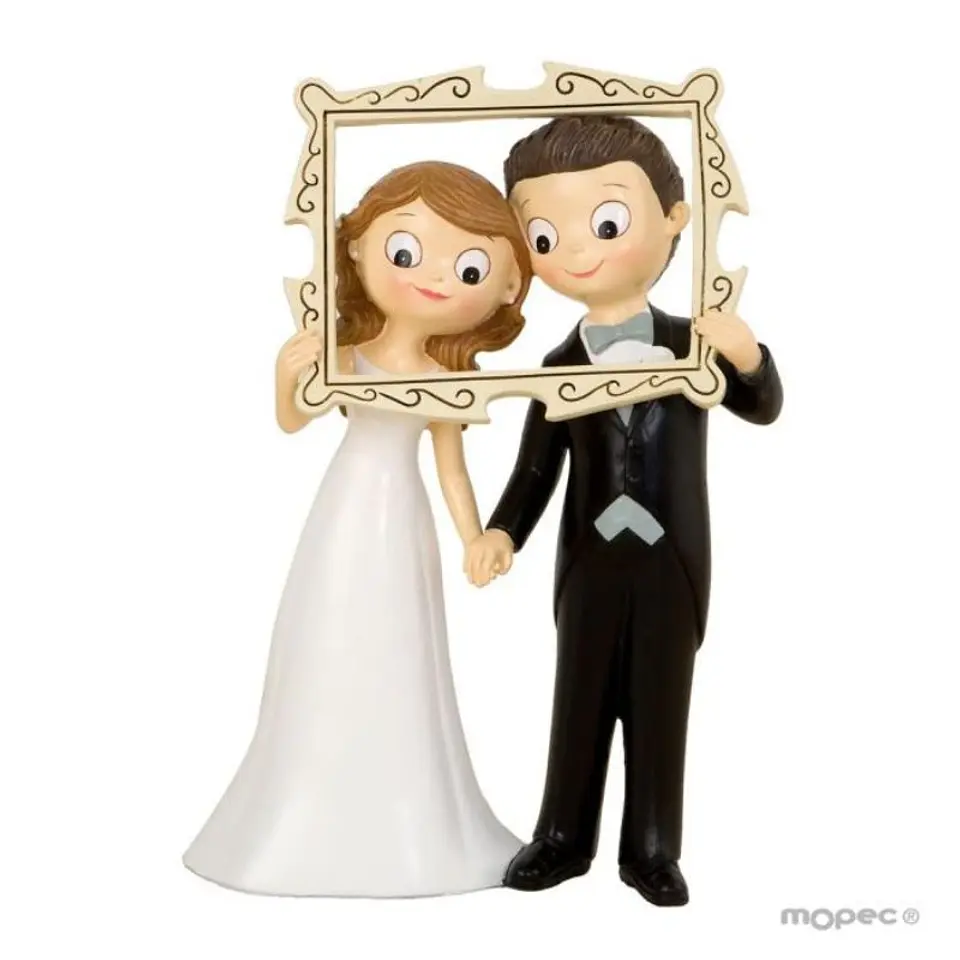 Figura para Bolo Noivos com Marco Photo 1