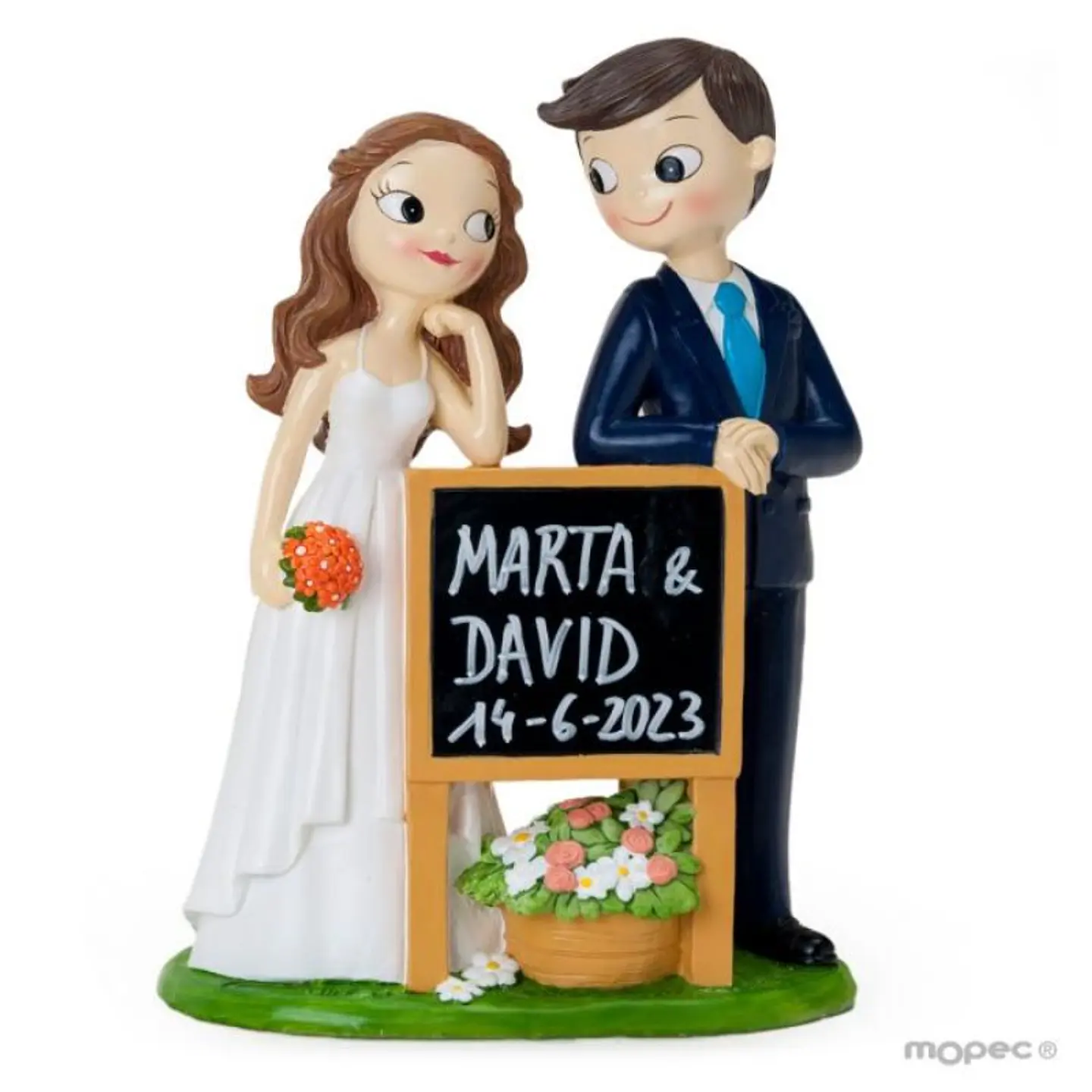 Figura para Bolo Noivos com Quadro 1