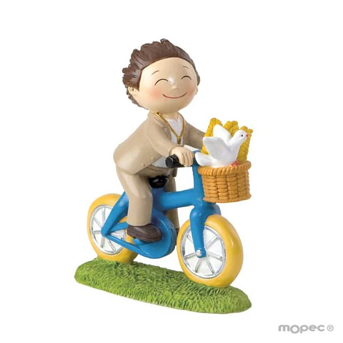 Figura para Bolo Menino Bicicleta