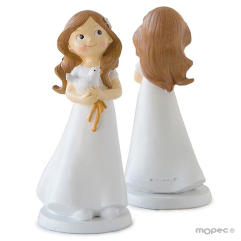 Figura para Bolo Menina Pomba