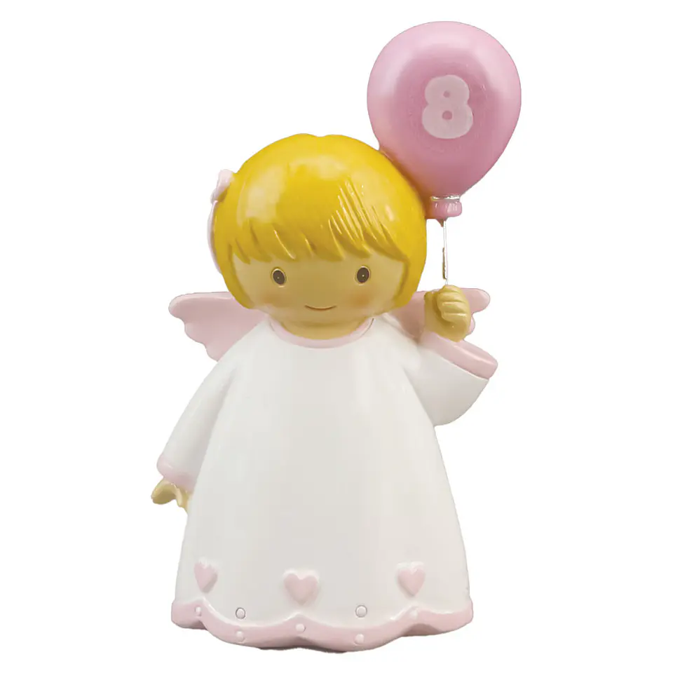 Anjo da Guarda c/ balão Aniversário rosa 1