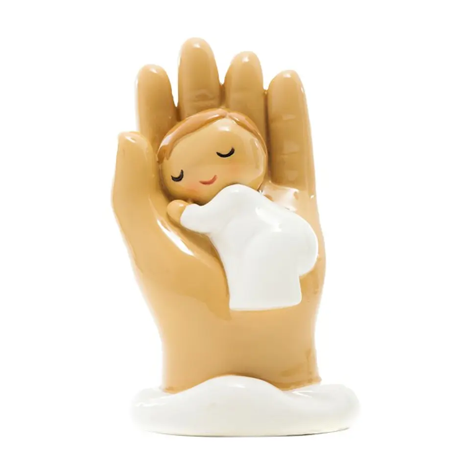 Anjo Protector, bebé na mão (roupa branca) 1