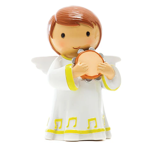 Anjo Agosto com pandeiro