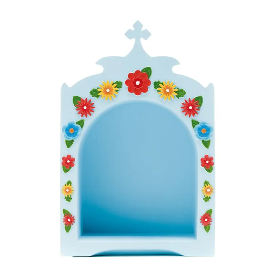 Oratório azul, com flores 1